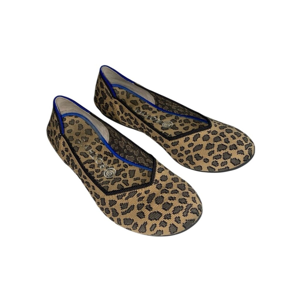 ROTHY’S  "The Flat" ballet flat leopard/animal print RETIRED PRINT